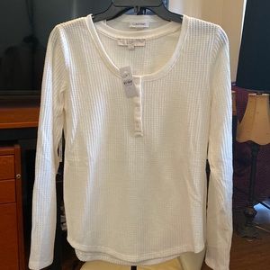 *NEW* LOFT Waffle Henley Top